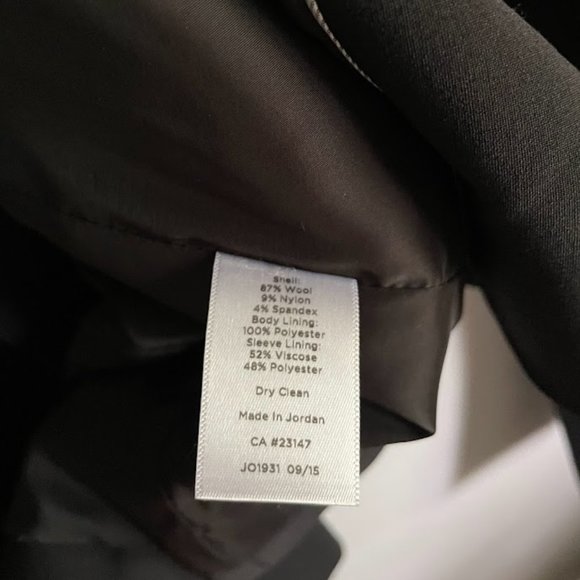 Talbots Lined Wool Stretch Fabric Black Blazer 8 Career Office Business - Picture 5 of 9